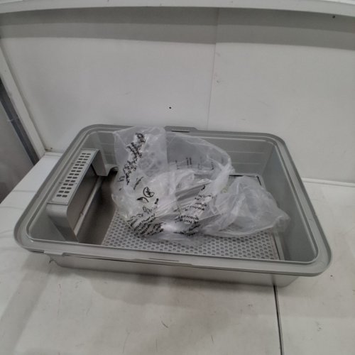 KIKNIN XXXL STAINLESS STEEL LITTER BOX WITH HIGH SIDES, SCOOP & MAT - 28" X 20.5" X 12", FOR BIG CATS & MULTIPLE CATS - STAINLESS STEEL image 3