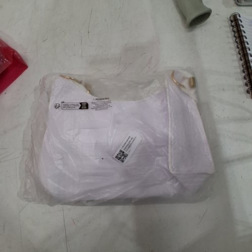 2PC WOMAN'S FASHION CASUAL SHOULDER BAG WITH WALLET - WHITE image 2