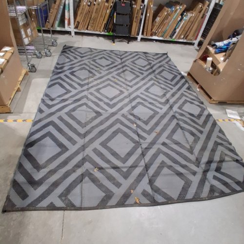 OUTDOORS AREA RUG - 12FT X 9FT - GREY / BLACK image 2