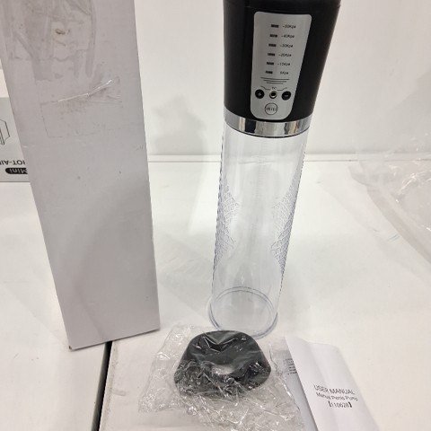 ELECTRIC PENIS PUMP WITH 5 SUCTION INTENSITIES - BLACK/CLEAR image 2