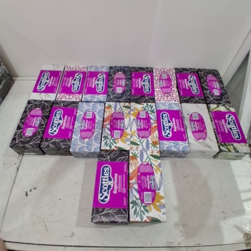 18PK (81 TISSUE PER BOX) SCOTTIES SUPREME 3 PLY SOFT & STRONG FACIAL TISSUE, HYPOALLERGENIC AND DERMATOLOGIST TESTED - MULTICOLOR (MODEL: 85273) image 3