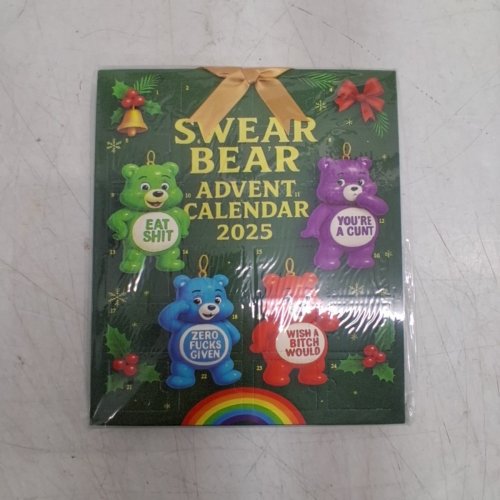 24PC SWEAR BEAR ADVENT CALENDAR 2025 WITH SMALL SWEARING BEAR ORNAMENTS - ASSORTED/MULTICOLOUR image 3