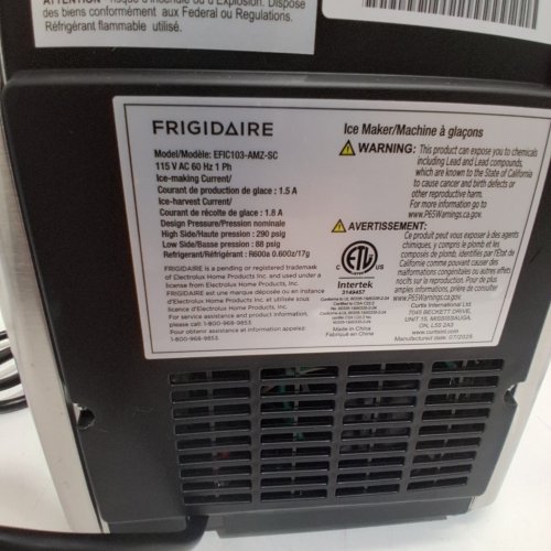 FRIGIDAIRE SELF-CLEANING DUAL-SIZE ELECTRIC ICE MAKER - MAKES 26LBS/DAY - STAINLESS STEEL (MODEL: EFIC103-AMZ-SC) image 3