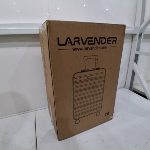 LARVENDER ROLLING SUITCASE CARRY-ON WITH HANDLE AND BUILT-IN LOCK - 20" - GLOSSY MOCHA image 7