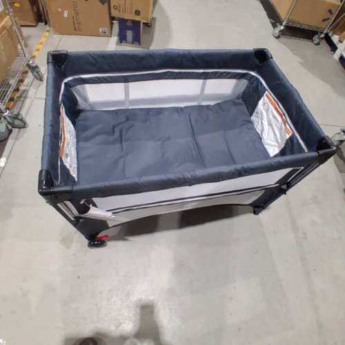 NOOKBEYA 2 LAYER COLLAPSIBLE BEDSIDE BABY BASSINET WITH BUILT IN CHANGING TABLE, STORAGE RACK AND CARRY BAG - NAVY/GREY (MODEL: MM002) image 3