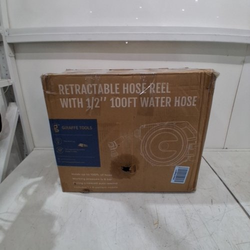 GIRAFFE TOOLS WALL MOUNTED RETRACTABLE GARDEN HOSE REEL - 1/2" X 100FT - DARK GREY (MODEL: AW3012US-MB) image 7