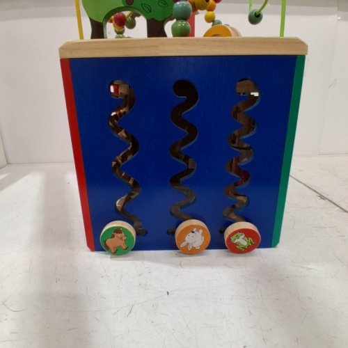 BATTAT WOODEN FARM-THEMED EDUCATIONAL ACTIVITY CUBE - AGES 1+ (MODEL: BT2599) image 3
