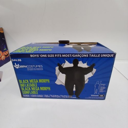 BOYS MORPH COSTUMES MEGA MORPH INFLATABLE COSTUME - ONE SIZE FITS MOST - BLACK image 3