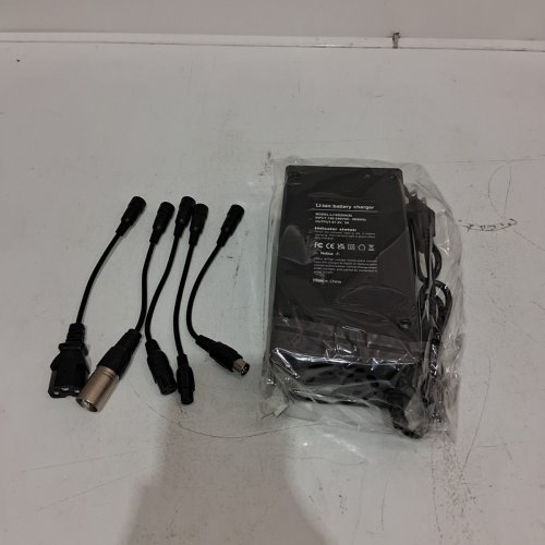 TNVODEJO LI ION BATTERY CHARGER MULTIPLE PLUGS - 67.2V - 5A - BLACK (MODEL: LI16S50A(B)) image 2