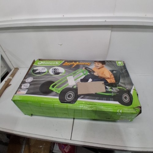 HAUCK LIGHTNING - PEDAL GO KART WITH ADJUSTABLE SEAT & SHARP HANDLING - RACE GREEN image 2