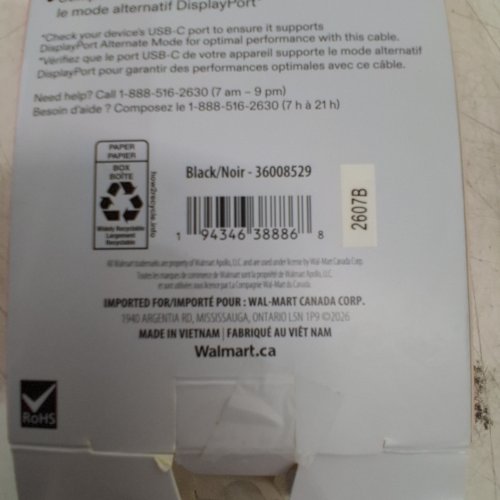 ONN USB-C TO HDMI CABLE - 6FT - BLACK (ITEM: 36008529) image 2