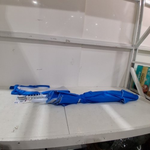 RIO BEACH UMBRELLA WITH BUILT IN SAND ANCHOR AND CARRY BAG 6FT UPF 50+ BLUE image 2