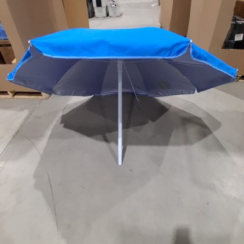 RIO BEACH UMBRELLA WITH BUILT IN SAND ANCHOR AND CARRY BAG 6FT UPF 50+ BLUE image 5