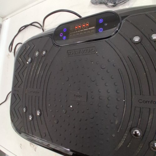 TAEVNO BLUETOOTH VIBRATION PLATE EXERCISE MACHINE WITH REMOTE - 450LB MAX/CAP - BLACK image 4