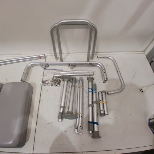 MEDLINE GUARDIAN PADDED TRANSFER BENCH WITH BACK - 400LBS - GREY (MODEL: G3-100KBPX1) image 3