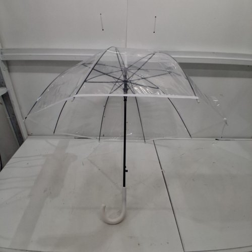 BUBBLE CLEAR UMBRELLA - 32" - CLEAR/WHITE image 2