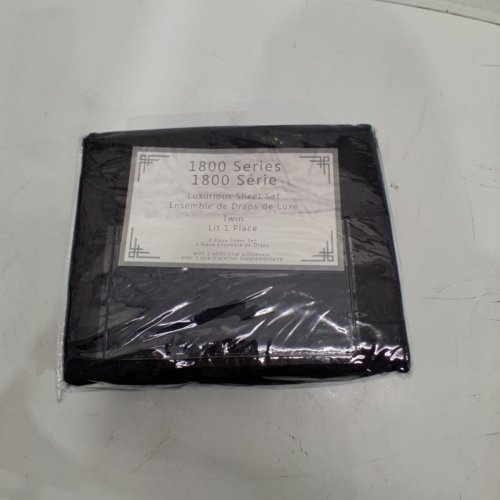 4PC LUXURIOUS SHEET SET - 1800 SERIES - TWIN SIZE - BLACK (MODEL: 108185) image 2