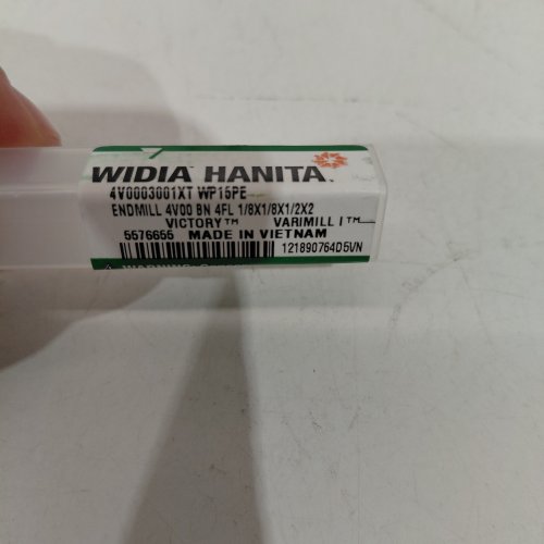 2 WIDIA HANITA SQUARE END MILL - 1/8" X 1/8" X 1/2" X 2" (MODEL: 4V0003001XT) image 2