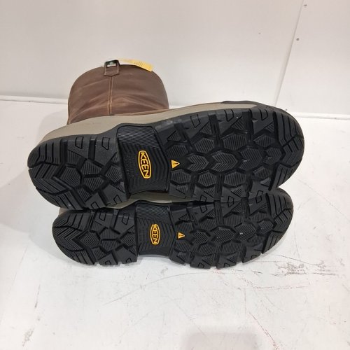 MENS KEEN UTILITY EVANSTON COMPOSITE TOE LEATHER PULL ON WORK BOOTS - SIZE 11.5EE - BLACK/BROWN (STYLE: 1030487) image 4