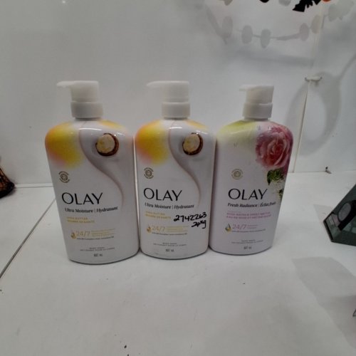 3 ASSORTED OLAY BODY WASH - 887 ML EACH image 3