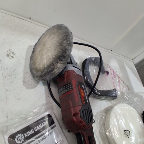 KING CANADA VARIABLE SPEED CORDED ELECTRIC POLISHER/SANDER KIT - 7" / 3000RPM - RED (MODEL: 8369N image 6