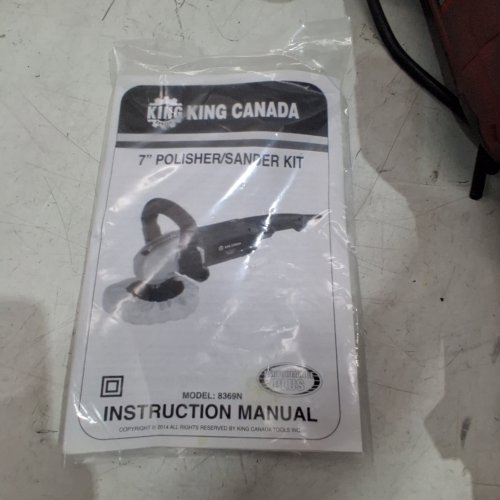 KING CANADA VARIABLE SPEED CORDED ELECTRIC POLISHER/SANDER KIT - 7" / 3000RPM - RED (MODEL: 8369N image 7