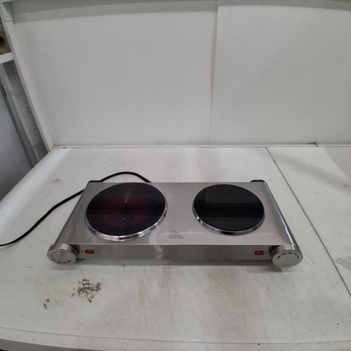 SALTON STAINLESS STEEL INFRARED COOKTOP DOUBLE BURNER - 1800W - GREY (MODEL: HP1269A) image 2