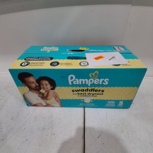 100PK PAMPERS SWADDLERS 100% LEAKPROOF DISPOSABLE BABY DIAPERS - SIZE 5 image 2