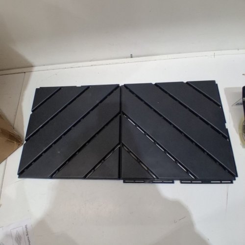 36PK SUNALLY DIAGONAL INTERLOCKING DECK TILES - 12" X 12" - DARK GRAY (MODEL: CA-SN-36PDTXW-DG) image 3