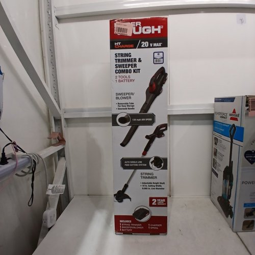 2PC HYPER TOUGH CORDLESS LITHIUM-ION STRING TRIMMER & SWEEPER BLOWER COMBO KIT - 20 V - BLACK / RED image 5