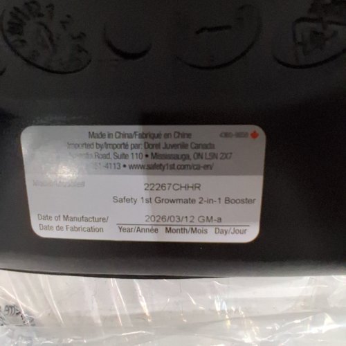 SAFETY 1ST GROWMATE 2-IN-1 BELT-POSITIONING BOOSTER CAR SEAT - 40–100LBS - HEXAGON HORIZON BLACK (MODEL: 22267CHHR) image 2
