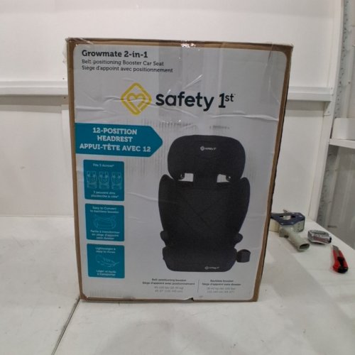 SAFETY 1ST GROWMATE 2-IN-1 BELT-POSITIONING BOOSTER CAR SEAT - 40–100LBS - HEXAGON HORIZON BLACK (MODEL: 22267CHHR) image 5