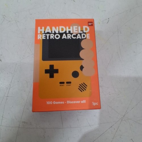 J'ADORE HANDHELD RETRO ARCADE GAME - 100 GAMES - 3.1" X 4.7" - ORANGE (MODEL: 851782) image 2