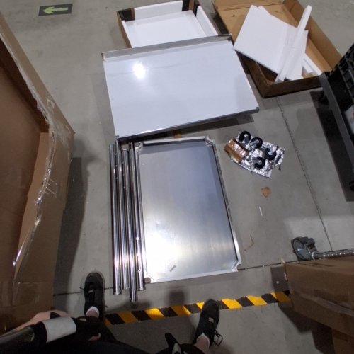 STAINLESS STEEL WORK TABLE WITH WHEELS - 36" X 24" X 40" - STAINLESS STEEL (MODEL: HETG-24*36-L) image 2