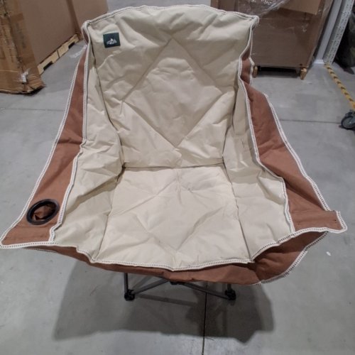 NORTHROAD FOLDING CAMPING CHAIR WITH CUP HOLDER - 39"X22" - BEIGE/BROWN image 3