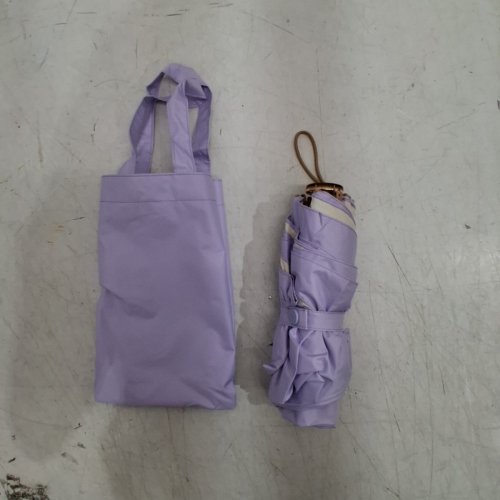 BAODINI SMALL MINI TRAVEL COLLAPSIBLE UMBRELLA WITH ZIP-UP CARRYING CASE - 37" - LIGHT PURPLE image 2