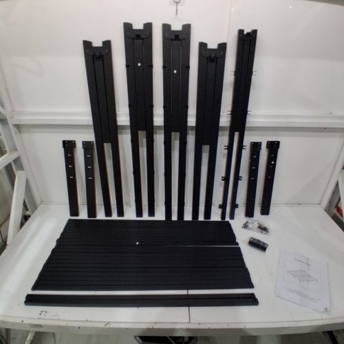 METAL BUILDABLE BED FRAME - 80"X75"X18" - KING - BLACK image 3