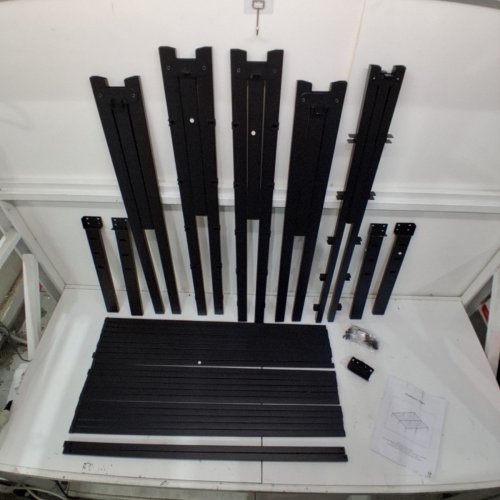 METAL BUILDABLE BED FRAME - 80"X75"X18" - KING - BLACK image 4