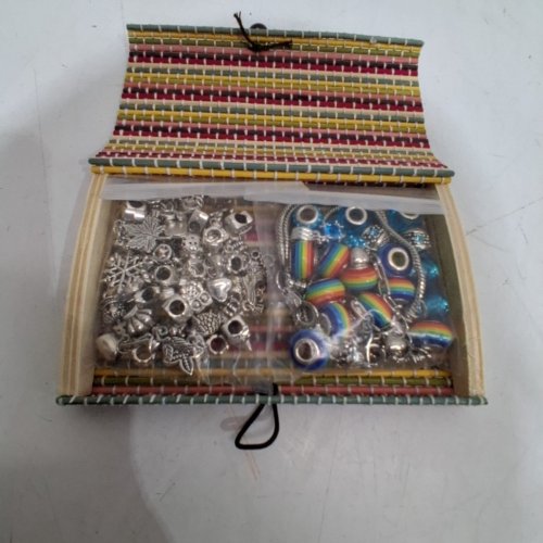 62PC DIY JEWELRY MAKING CHARM BRACELET KIT - MULTICOLOUR image 2