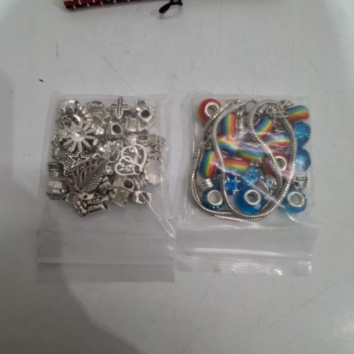 62PC DIY JEWELRY MAKING CHARM BRACELET KIT - MULTICOLOUR image 3