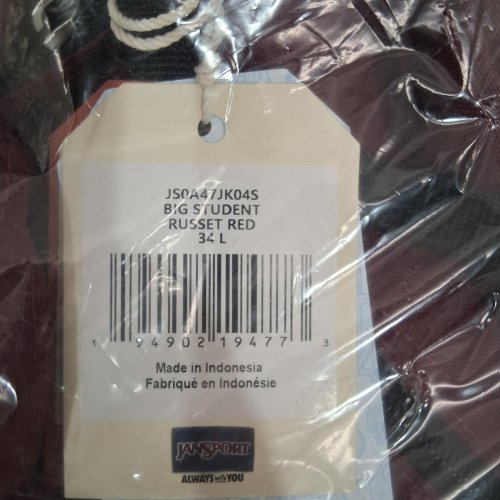 JANSPORT BIG STUDENT BACKPACK - 34 L - RUSSET RED (STYLE: JS0A47JK04S) image 3