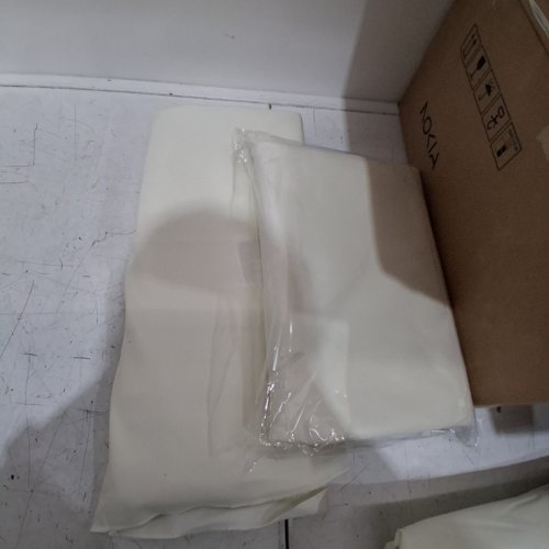 2PK ROUND LINEN TABLECLOTHS - 113" - CREAM image 2