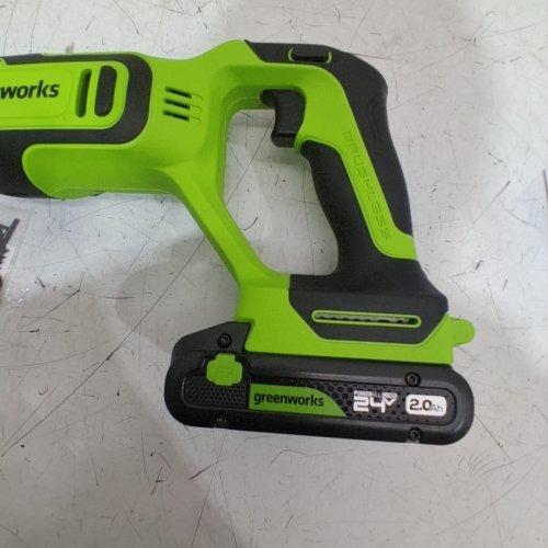 GREENWORKS CORDLESS RECIPROCATING SAW *TOOL ONLY*- 24 V - GREEN AND BLACK (MODEL: RS126) image 2