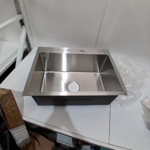 4PC ROVATE DROP-IN TOPMOUNT KITCHEN SINK - 27'' X 18''X9'' - 304 STAINLESS STEEL - (MODEL: 2418U) image 2