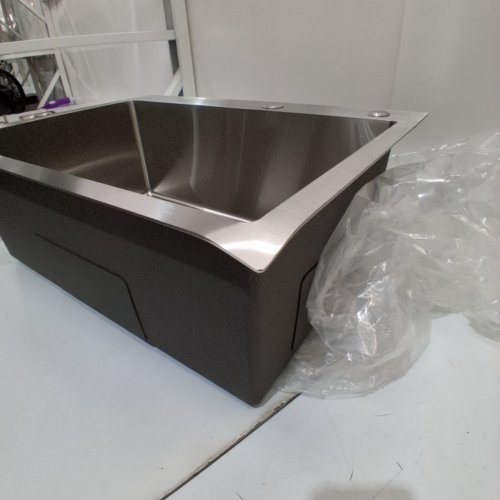 4PC ROVATE DROP-IN TOPMOUNT KITCHEN SINK - 27'' X 18''X9'' - 304 STAINLESS STEEL - (MODEL: 2418U) image 3
