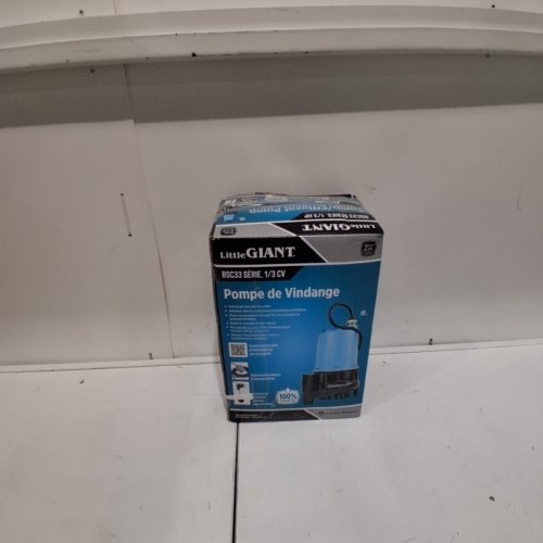 LITTLE GIANT AUTOMATIC SUBMERSIBLE CAST IRON SUMP PUMP - 10FT CORD - 1/3 HP - 115V - 3000 GPH - BLUE (MODEL: BSC33V) image 5