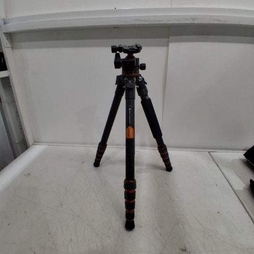 K&F CONCEPT COMPACT CARBON FIBER CAMERA TRIPOD WITH 28MM METAL BALL HEAD - 62" - BLACK/ORANGE (MODEL: A255C2+BH-35L) image 2