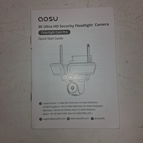 AOSU OUTDOOR FLOODLIGHT CAMERA PRO - WIRED, 3K UHD, 360º COVERAGE, AI MOTION-ACTIVATED, NIGHT VISION - WHITE (MODEL: ‎L5P2CA11) image 7