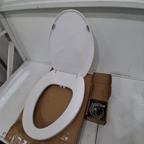 CLIRASS ELONGATED QUIET CLOSE TOILET SEAT BIDET ATTACHMENT WITH NO ELECTRICITY NEEDED - WHITE image 2
