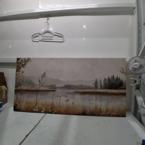 RUSTIC FARMHOUSE CANVAS WALL ART - 24"X48" - FOREST RIVER image 2
